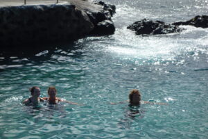 Sabrina, Mom and Tia in the Atlantic